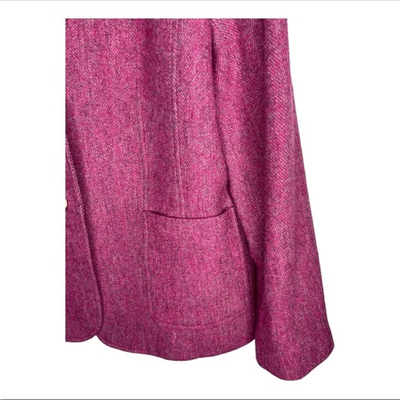Talbots Donegal Pink Wool blend Herringbone Blazer Women’s size 14P - Picture 4 of 9